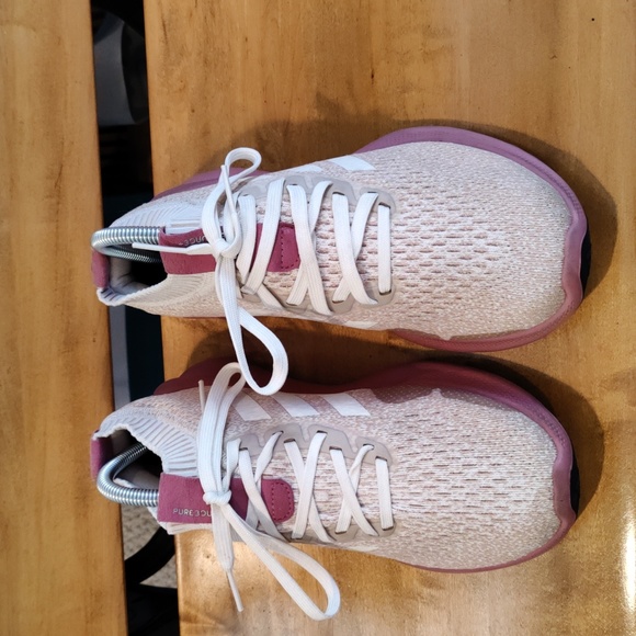 Adidas Pure Bounce running shoes pinks and white size 8.5 - Picture 2 of 12